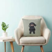 Little Ninja Warrior on Sage Green クッション (椅子)