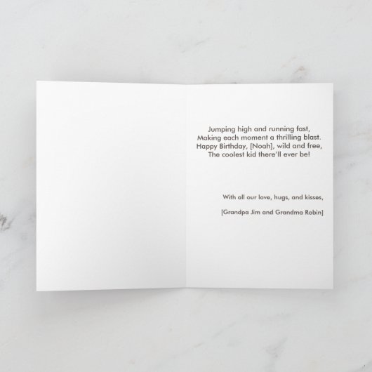 Little Officer Police Birthday | Personalized カード (内部)