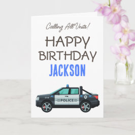 Little Officer Police Birthday | Personalized  カード