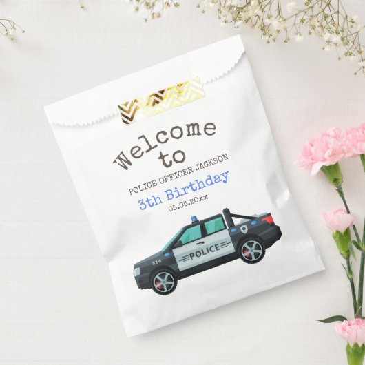 Little Officer Police Birthday | Personalized  フェイバーバッグ (封をした状態)