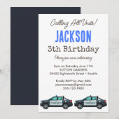 Little Officer Police Birthday | Personalized  招待状 (正面/裏面)