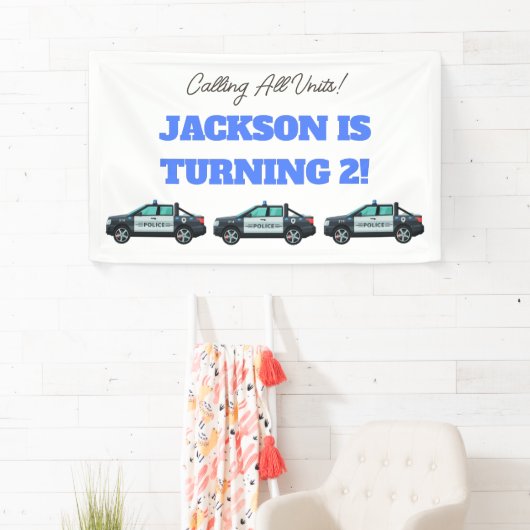 Little Officer Police Birthday | Personalized  横断幕 (インサイチュ)