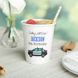 Little Officer Police Birthday | Personalized  紙コップ