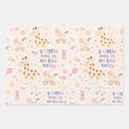 Little One Baby Shower Wrapping Paper ラッピングペーパーシート