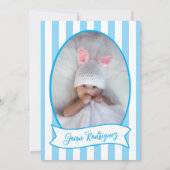 Little One Bow 1st Birthday Photo Invitations 招待状 (裏面)