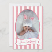 Little One Bow 1st Birthday Photo Invitations 招待状 (裏面)