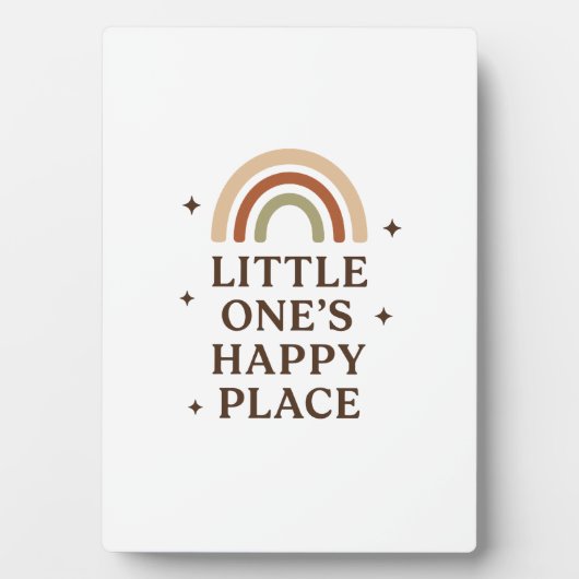 Little One’s Happy Place | Boho Rainbow Baby Decor フォトプラーク (正面)