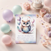 Little Owl 誕生日招待状 森のボホー 招待状