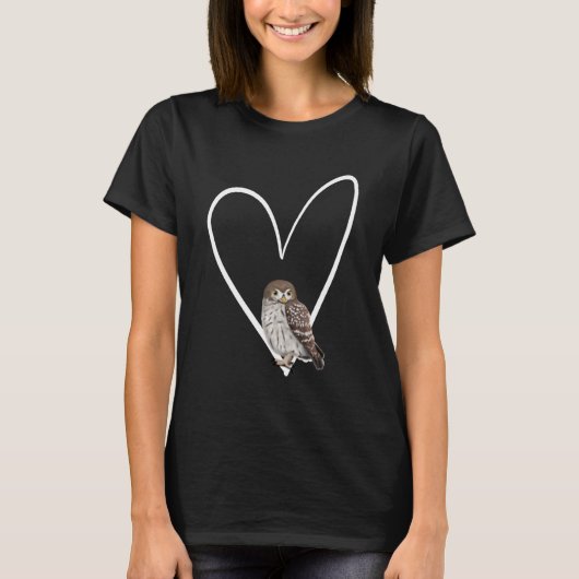 Little Owl Bird Bird Birdwatcher Animal Biologist Tシャツ (正面)