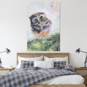 Little Owl Canvas Print - Water 絵画 color's キャンバスプリント (インサイチュ (寝室))
