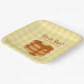 Little Pancake Brunch Theme Gender Reveal ペーパープレート (傾斜あり)