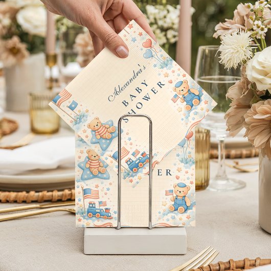 Little Patriot Welcome Baby Shower スタンダードカクテルナプキン