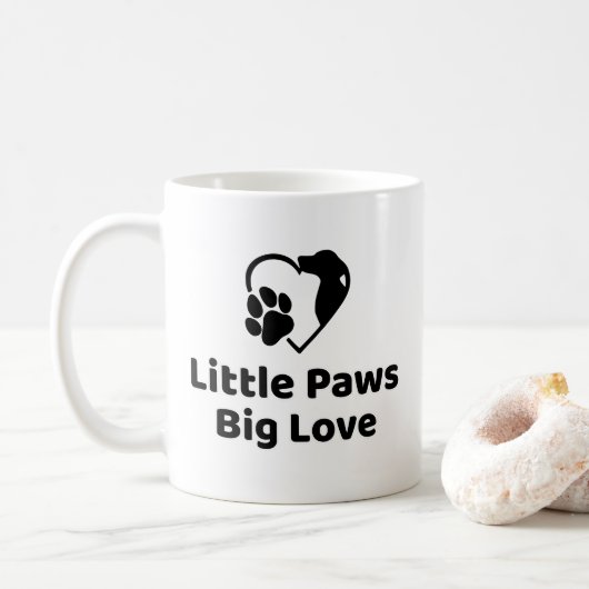 Little Paws Big Love Mug コーヒーマグカップ (ドーナツ)