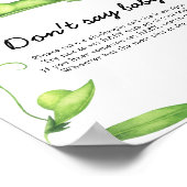 Little Pea Baby Shower – 言わないベビー ポスター (角)