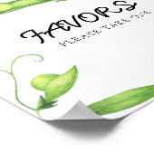 Little Pea Baby shower Favors ポスター (角)