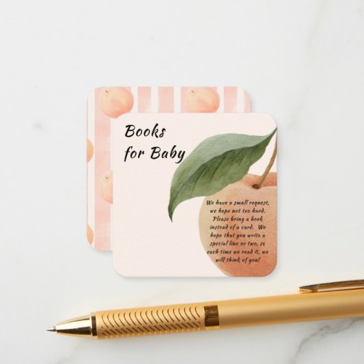 Little Peach Books for Baby Enclosure Card エンクロージャーカード (正面/裏面インサイチュ)