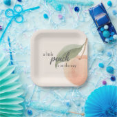 Little Peach is on the Way Baby Shower  ペーパープレート (パーティー)