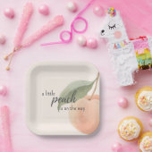 Little Peach is on the Way Baby Shower  ペーパープレート (パーティー)