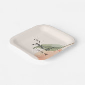 Little Peach is on the Way Baby Shower  ペーパープレート (傾斜あり)