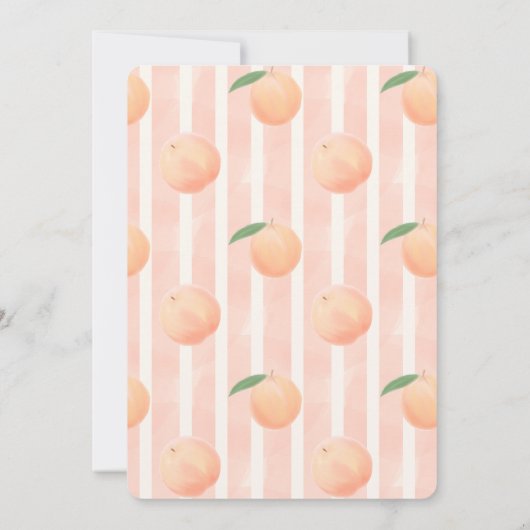 Little Peach is on the Way Baby Shower Invitation 招待状 (裏面)