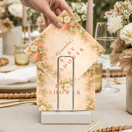 Little Peach on the Way Baby Shower スタンダードカクテルナプキン