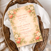 Little Peach on the Way Baby Shower 招待状