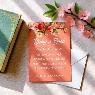 Little Peach Orchard Baby Shower エンクロージャーカード