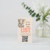 Little Peanut Boho Safari Elephant Boy Baby Shower エンクロージャーカード (スタンド正面)