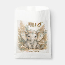Little Peanut Boho Safari Elephant Boy Baby Shower フェイバーバッグ