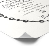 Little Pearl Black Coquette Bow Bday Time Capsule ポスター (角)