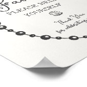 Little Pearl Black Coquette Bow Favors ポスター (角)