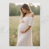 Little Pearl on the Way Photo Baby Shower 招待状 (裏面)