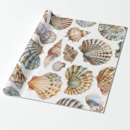 Little Pearl Sea You Soon Girl Baby Shower ラッピングペーパー