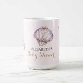 Little Pearl Seashells Diamonds Dots Baby Shower コーヒーマグカップ