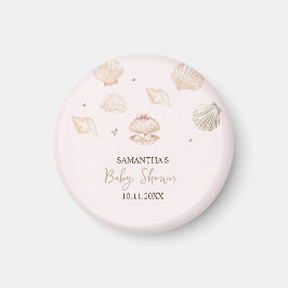 Little Pearl Seashells Dots Baby Shower マグネット