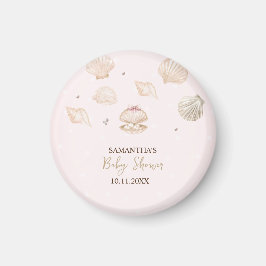 Little Pearl Seashells Dots Baby Shower マグネット