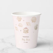 Little Pearl Seashells Dots Baby Shower 紙コップ (正面)