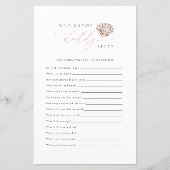 Little Pearl Under Sea Who Knows Daddy Best Game (正面)