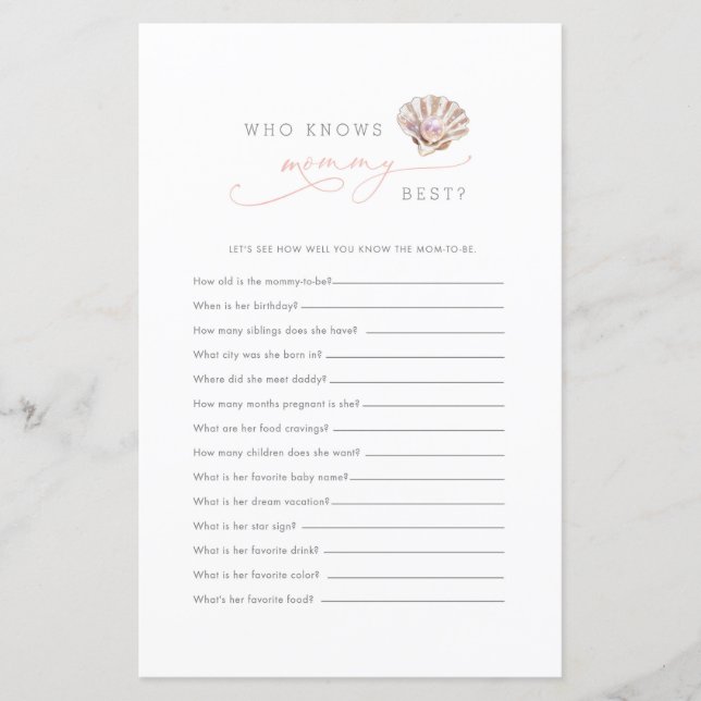 Little Pearl Under Sea Who Knows Mommy Best Game (正面)