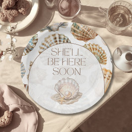 Little Pearl Under The Sea You Soon Baby Shower ペーパープレート