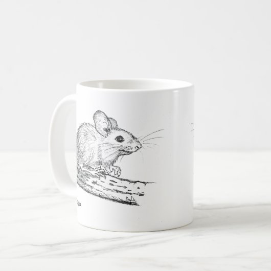 Little Pencil Mouse コーヒーマグカップ (正面左)