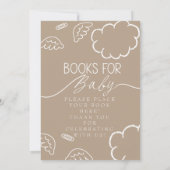 Little Piece of Heaven beige Books for Baby Sign 招待状 (裏面)