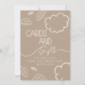 Little Piece of Heaven beige Cards & Gifts Sign  招待状 (正面)