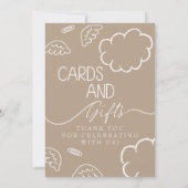 Little Piece of Heaven beige Cards & Gifts Sign  招待状 (裏面)