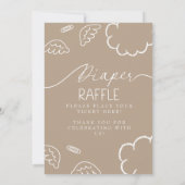 Little Piece of Heaven Beige Diaper Raffle Table 招待状 (裏面)
