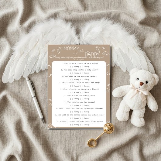 Little Piece of Heaven Beige Guess Who Game  招待状