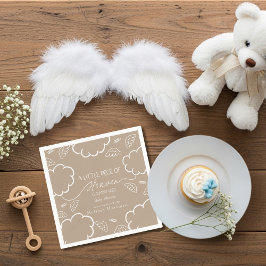 Little Piece of Heaven Beige Napkins スタンダードカクテルナプキン