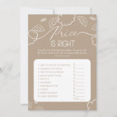 Little Piece of Heaven beige Price is Right Game  招待状 (正面)