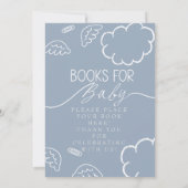 Little Piece of Heaven blue Books for Baby Sign 招待状 (裏面)
