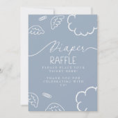 Little Piece of Heaven Blue Diaper Raffle Table 招待状 (正面)